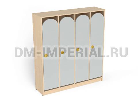 Оснащение детских садов, Шкафы, Шкаф 4-х секционный на цоколе ШР-002-4
