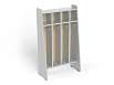 Шкаф для полотенец напольный 4-х секционный (береза/серый)