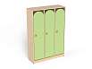 Шкаф 3-х секционный на цоколе (каркас береза с зелеными фасадами)