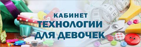 Информационные стенды, Оформление стендов для школы, "Кабинет технологии для девочек", кабинетная табличка ШК-0170