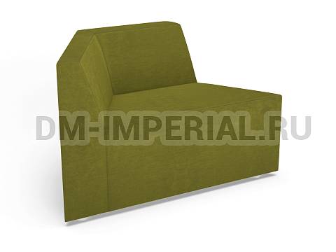 Оснащение школ, Мягкая мебель для школ, Модуль Трапеция со спинкой левый ШМ-ММ-ЭММ-035