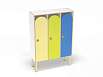 Шкаф 3-х секционный на металлокаркасе (скандинавия с разноцветными фасадами, Вариант 13)
