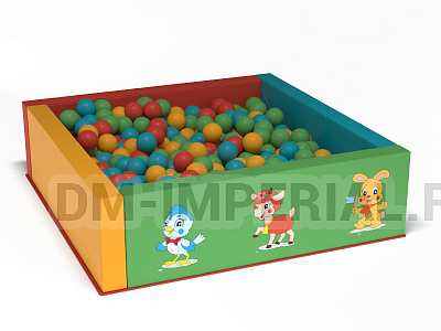 Сухой бассейн Квадратный с рисунком