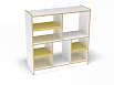 Модуль 3, стеллаж (скандинавия с разноцветными фасадами, Вариант 19)