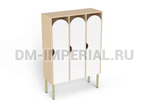 Оснащение детских садов, Шкафы, Шкаф 3-х секционный на металлокаркасе стандарт ШР-004-С-3