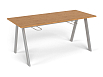 Стол обеденный Л-ножки (бук, каркас серый)