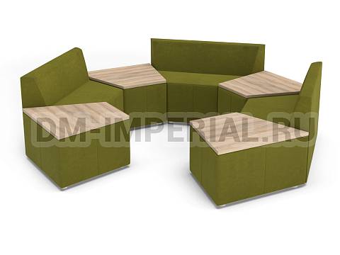 Оснащение школ, Мягкая мебель для школ, Диван модульный 6 ШМ-ММ-080