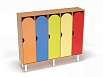 Шкаф 5-ти секционный на металлических ножках стандарт (каркас бук с разноцветными фасадами, Вариант 3)