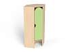 Шкаф для одежды 1-но секционный угловой стандарт (каркас береза с зелеными фасадами)