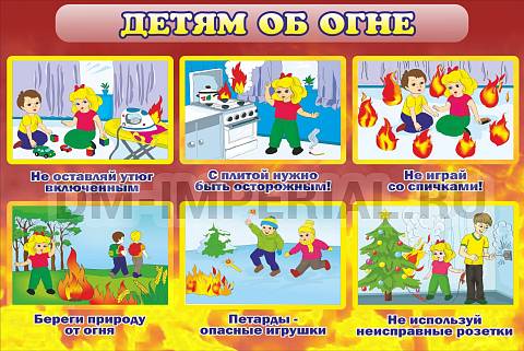 Информационные стенды, Оформление стендов для сада, Детям об огне ДС-0160