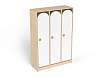 Шкаф 3-х секционный на цоколе (каркас береза с белыми фасадами)