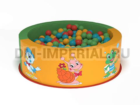 Оснащение детских садов, Мягкие модули, Сухой бассейн Круглый с рисунком ММ-СБ-005