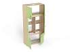 Шкаф сушильный 2-х секционный. (каркас береза с зелеными фасадами)