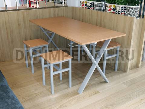 Оснащение школ, Мебель для столовой, Стол обеденный Х-ножки ШМ-СТ-060