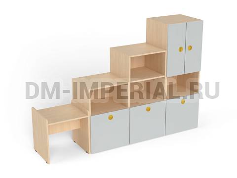 Оснащение детских садов, Шкафы, Стеллаж Мишутка ШС-030