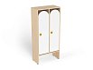 Шкаф для одежды 2-х секционный (каркас береза с белыми фасадами)