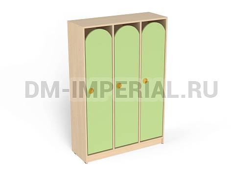 Оснащение детских садов, Шкафы, Шкаф 3-х секционный на цоколе ШР-002-3