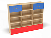 Набор стеллажей Аленка (каркас дуб с разноцветными фасадами, Вариант 8)