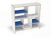 Модуль 3, стеллаж (скандинавия с разноцветными фасадами, Вариант 21)