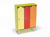 Шкаф 3-х секционный на металлических ножках (разноцветный (ая), Вариант 11)