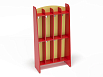 Шкаф для пол. 2-х ярусный 4-х секционный Волна (разноцветный (ая), Красный)