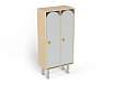 Шкаф 2-х секционный на металлических ножках (каркас береза с серыми фасадами)