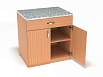 Тумба 2-х дверная с ящиком (каркас бук, 800*600*850)