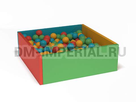 Оснащение детских садов, Мягкие модули, Сухой бассейн Квадратный малый ММ-СБ-032