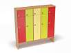Шкаф 5-ти секционный с антресолью (каркас бук с разноцветными фасадами, Вариант 3)