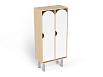 Шкаф 2-х секционный на металлических ножках стандарт (каркас береза с белыми фасадами)