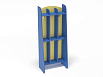 Шкаф для пол. 2-х ярусный 3-х секционный Волна (разноцветный (ая), Синий)