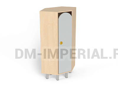 Шкаф 1-но секционный на металлических ножках угловой