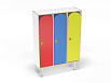 Шкаф 3-х секционный на металлических ножках (скандинавия с разноцветными фасадами, Вариант 15)