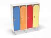 Шкаф 4-х секционный на металлических ножках (скандинавия с разноцветными фасадами, Вариант 15)