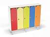 Шкаф 5-ти секционный на металлических ножках (скандинавия с разноцветными фасадами, Вариант 15)