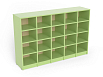 Шкаф для горшков на 20 мест (береза/зеленый)