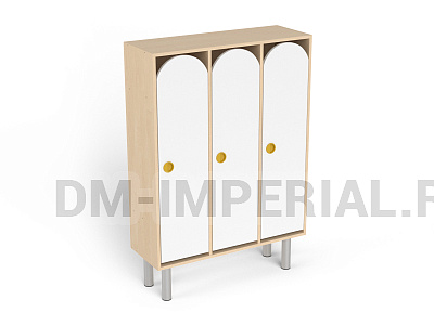 Шкаф 3-х секционный на металлических ножках