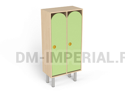 Шкаф 2-х секционный на металлических ножках