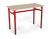 Стол обеденный 1200 (дуб, каркас красный, 3/4/5/6 гр.)