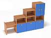 Стеллаж Мишутка (каркас бук с разноцветными фасадами, Вариант 4)