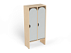 Шкаф для одежды 2-х секционный стандарт (каркас береза с серыми фасадами)