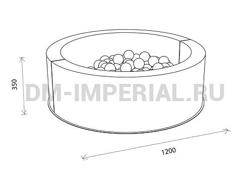 Оснащение детских садов, Мягкие модули, Сухой бассейн Круглый ММ-СБ-004