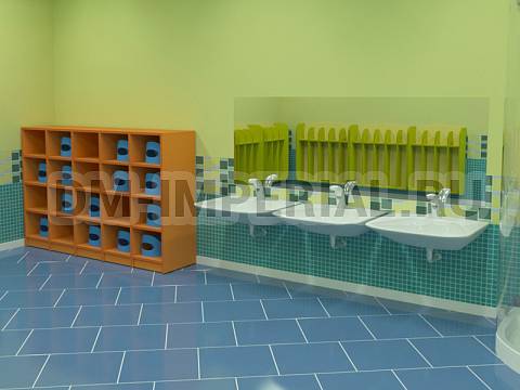 Оснащение детских садов, Шкафы, Шкаф для горшков на 20 мест ШГ-001-20