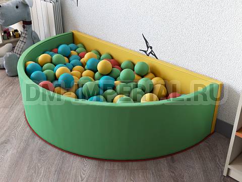 Оснащение детских садов, Мягкие модули, Сухой бассейн Полукруглый малый ММ-СБ-012