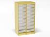 Стеллаж для хранения двухсекционный, высота 1250 (разноцветный (ая), малые контейнеры, Вариант 1)