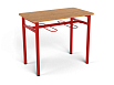 Стол обеденный 1000 с подвесами под табурет (бук, каркас красный, 3/4/5/6 гр.)
