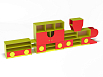 Стеллаж Паровозик с 1-им вагоном (разноцветный (ая), Вариант 11)