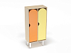 Шкаф 2-х секционный на металлических ножках стандарт (каркас дуб с разноцветными фасадами, Вариант 6)