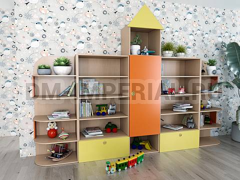 Оснащение детских садов, Шкафы, Стеллаж Теремок ШС-013