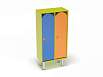 Шкаф 2-х секционный на металлических ножках (разноцветный (ая), Вариант 9)